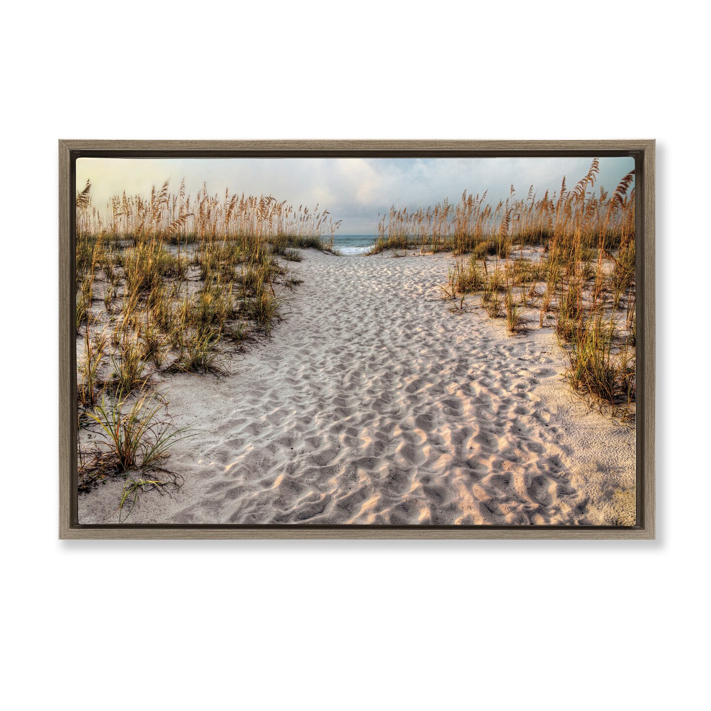 Stupell Industries Path To The Beach Footprints Floating Frame, design ...