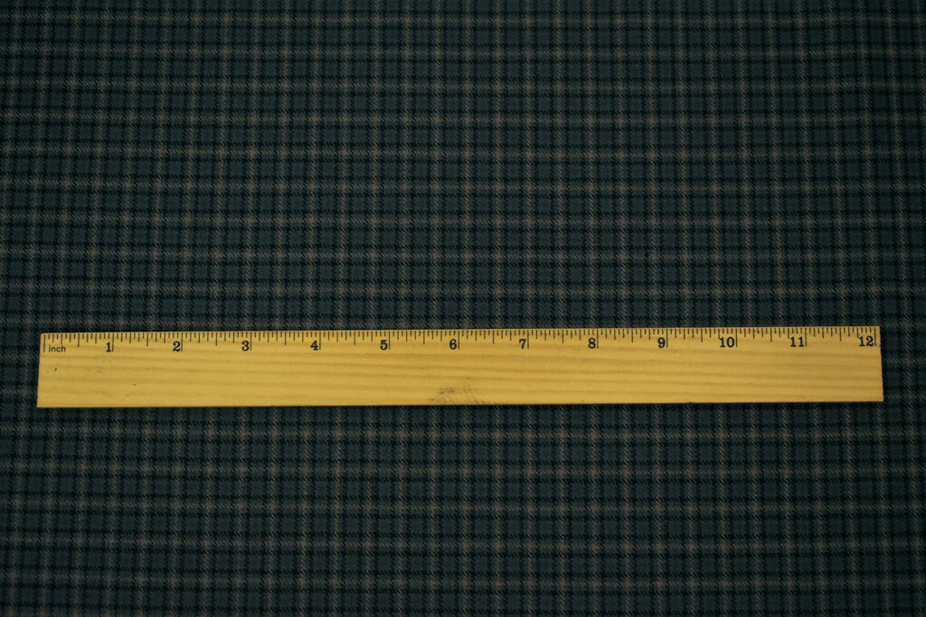 Navy-Beige-Multi Polyester Wool Plaid Check Twill Woven Suiting Fabric By the Yard