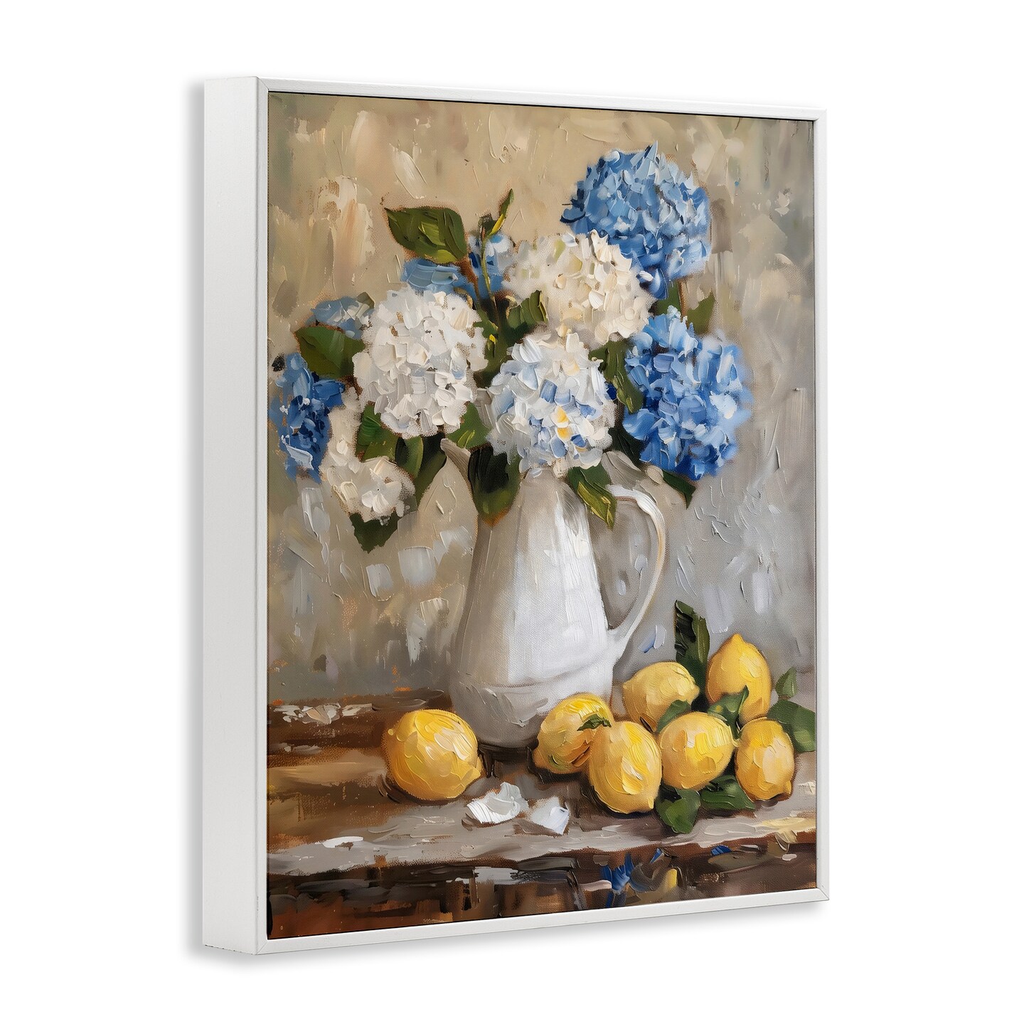 Stupell Industries Hydrangeas and Citrus Still Life Framed Giclee, design by LSR Creative Studio