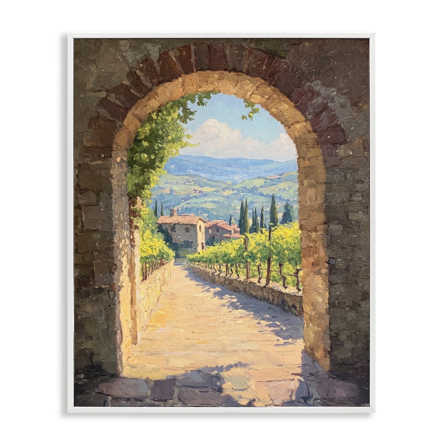 Stupell Industries Tranquil Garden Arch Framed Giclee, design by Petal Prints Design