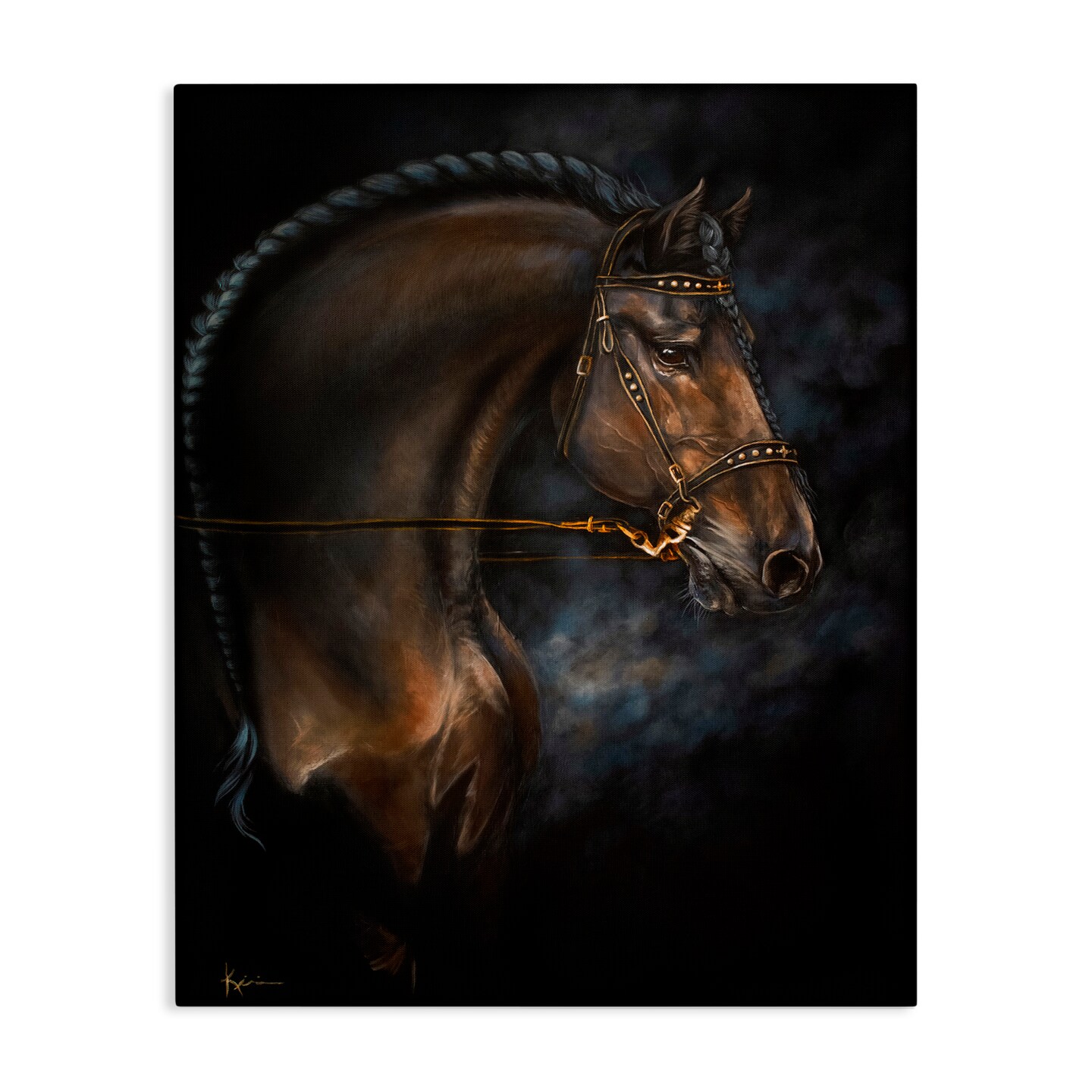 Stupell Industries Expressive Equine Horse in Harness Canvas, design by Lindsay Kivi Fine Art