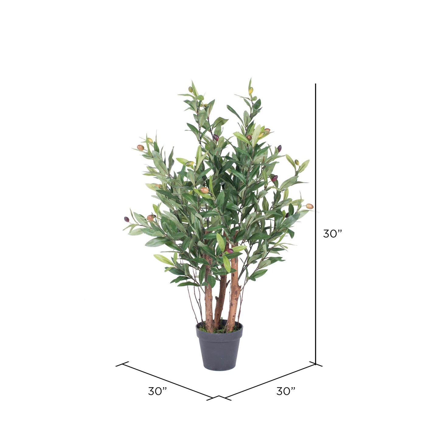 Vickerman 30&#x22;  Olive Tree in Pot - T161330