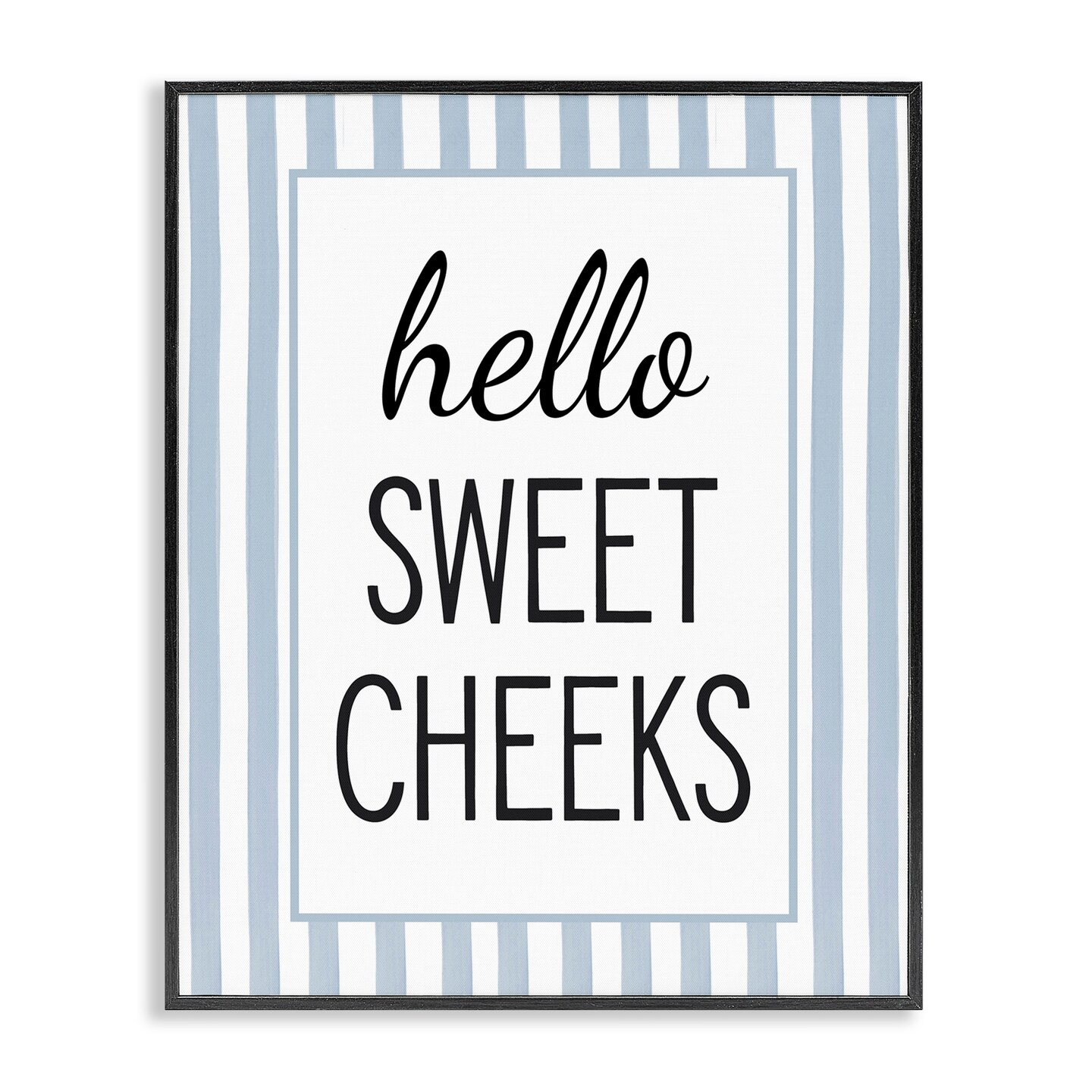Stupell Industries Hello Sweet Cheeks on Stripes Framed Giclee, design by Lettered and Lined