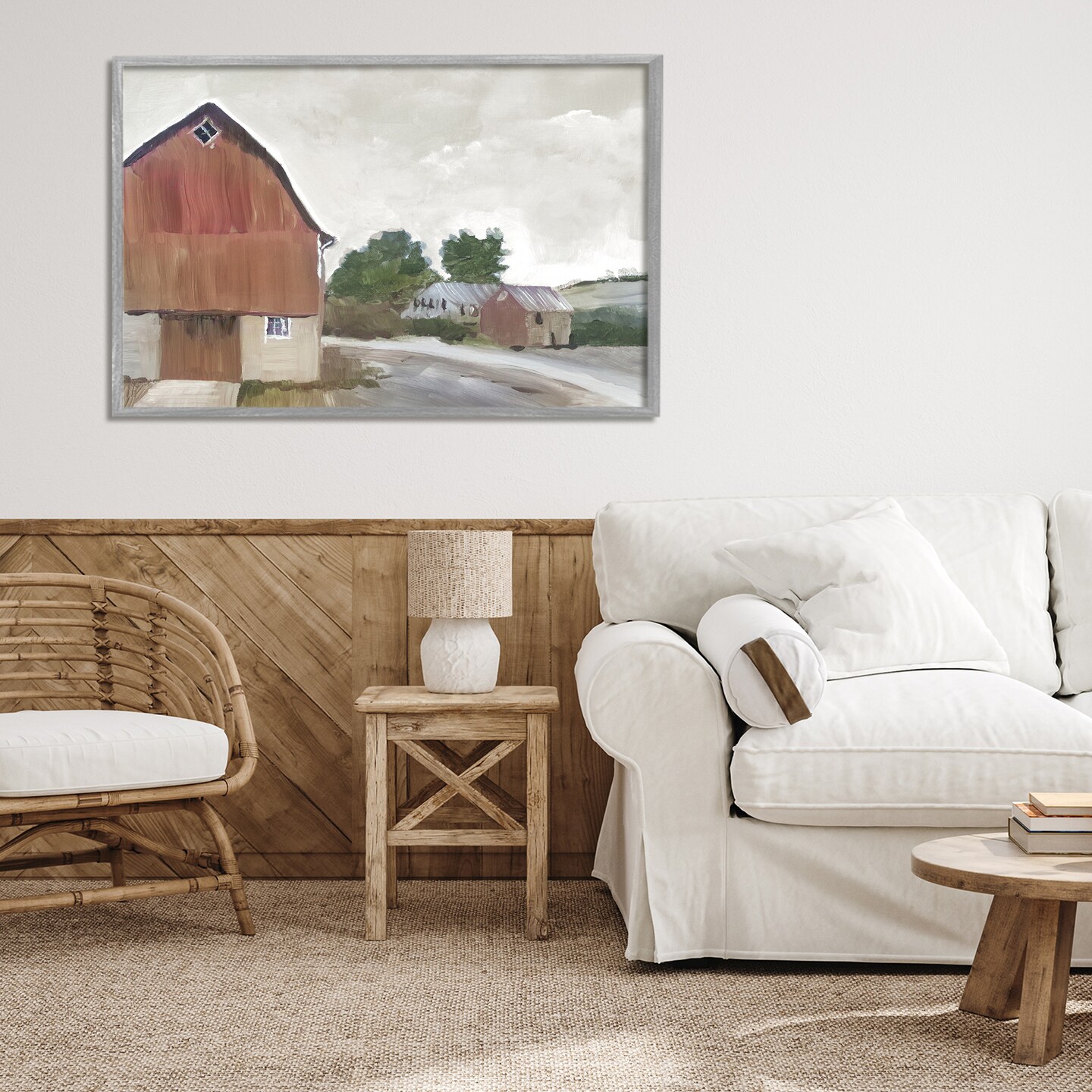 Stupell Industries Grace Farm Barn View Framed Giclee, design by Errico & Slyp