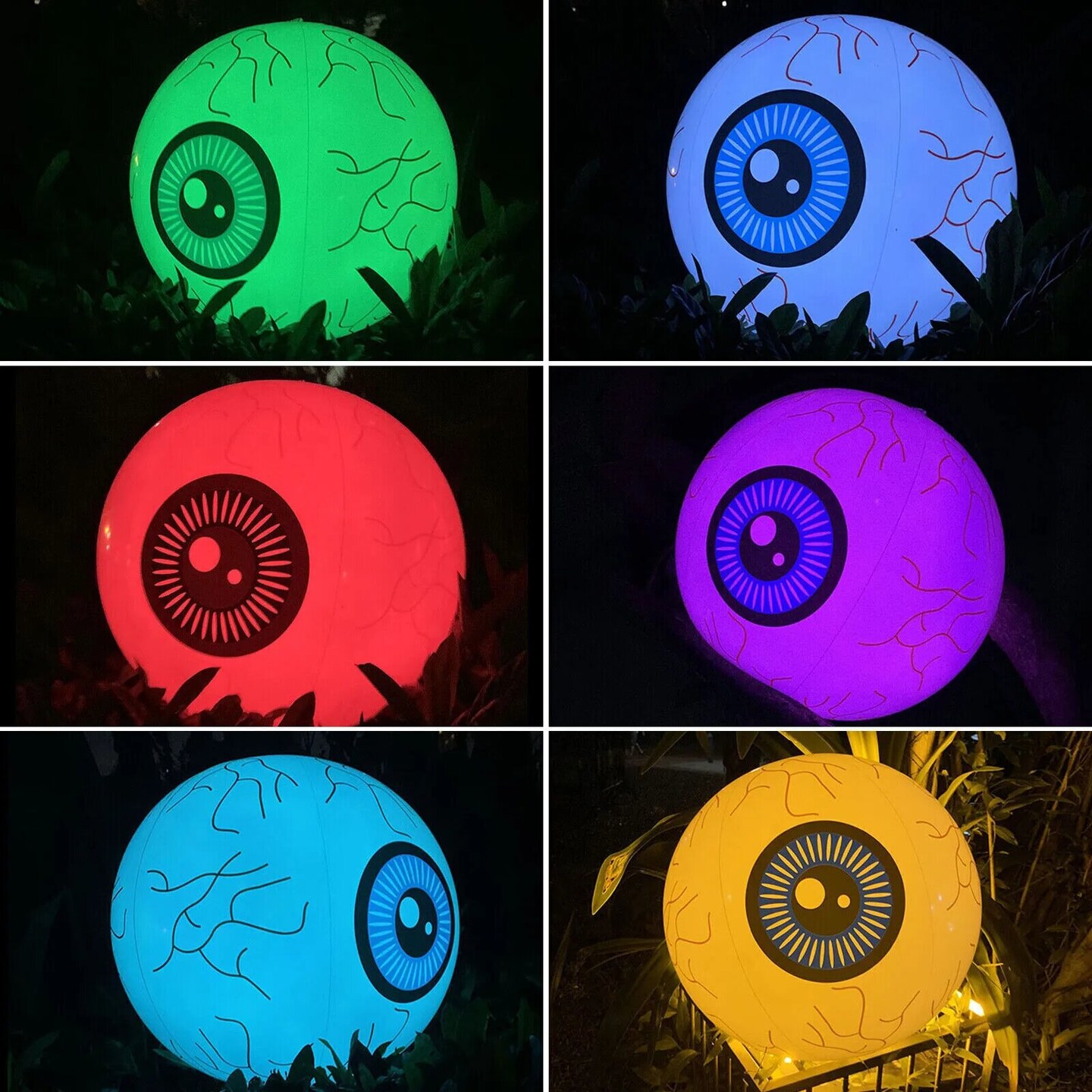 Kitcheniva Color Changing Simulation Eyeball Inflatable Ball Halloween