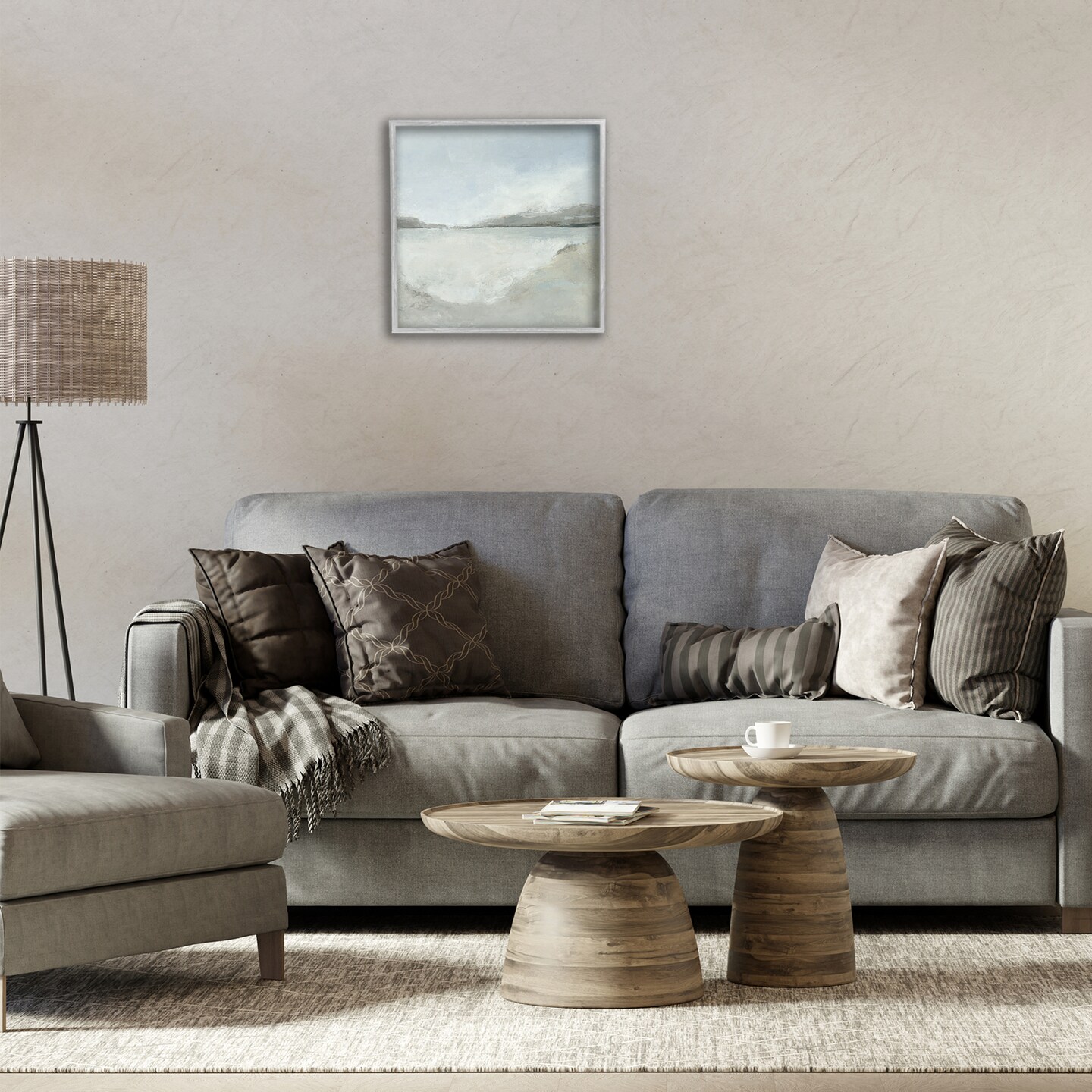 Stupell Industries Abstract Distressed Beach Framed Giclee Wall Art Design by Hannah Dawson