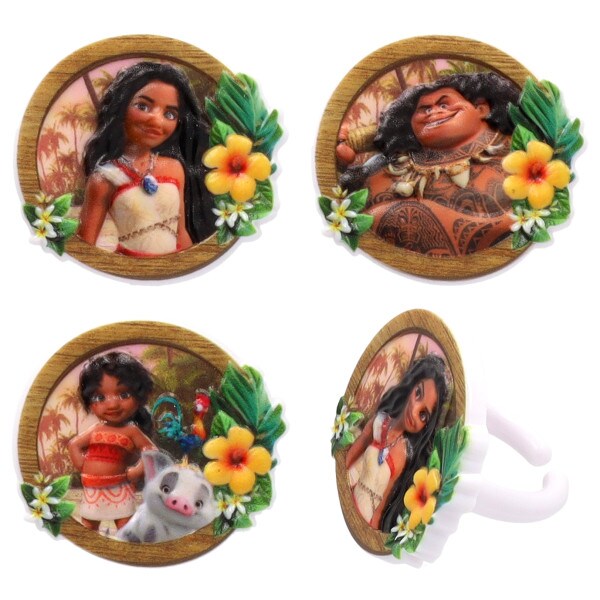 New Disney&#x27;s Moana 2 Together Again Cupcake Rings 12ct