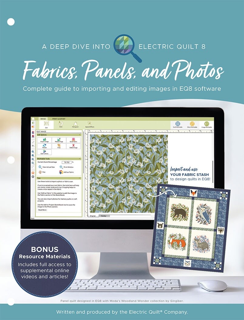 A Deep Dive Into Electric Quilt 8: Fabrics, Panels & Photos-Softcover
