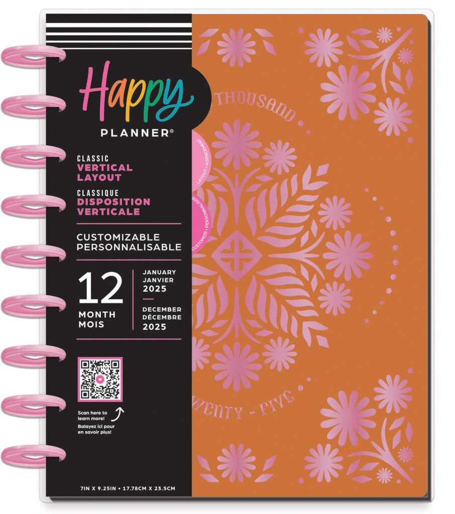 Happy Planner Classic 12-Month Disc Bound Planner-Western Wildflower; Jan &#x27;25 - Dec &#x27;25