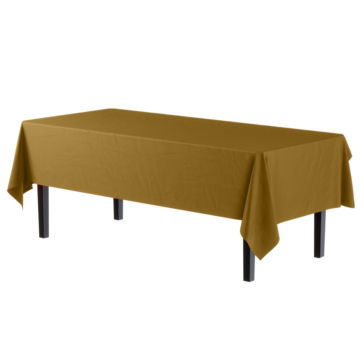 Exquisite 12-Pack Premium Plastic Tablecloth 54in. x 108in. Rectangle Plastic Table Cover