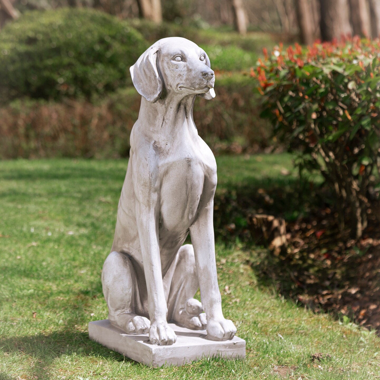 Set of 2 28.25&#x22;H MGO Sitting Labrador Retriever Dog Statue