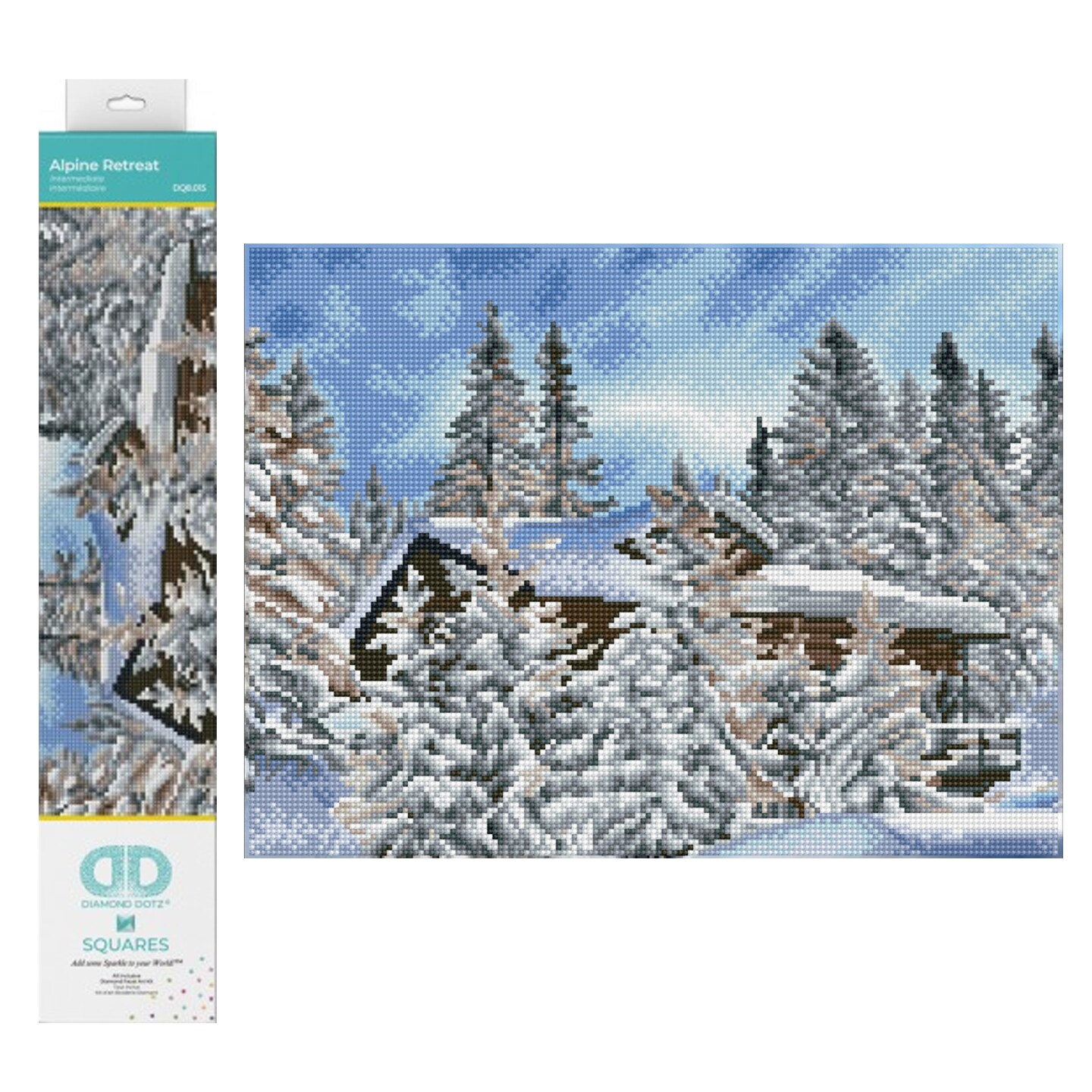 Diamond Dotz Alpine Retreat Diamond Painting Kits for Adults - Diamond Art Kits a Relaxing Creative Craft Kit with Dotz Gems 12.2x16.1