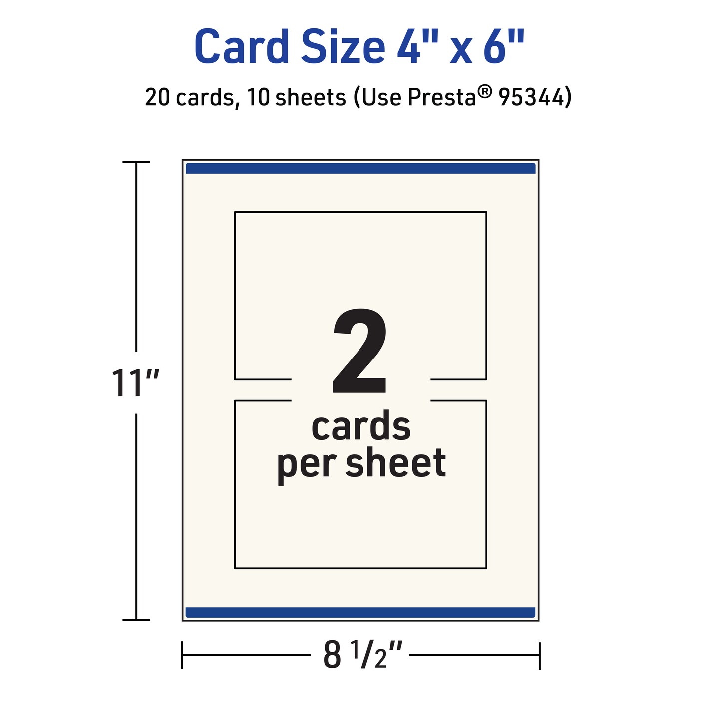 Avery Matte Ivory Postcards, 4&#x22; x 6&#x22; Rectangle