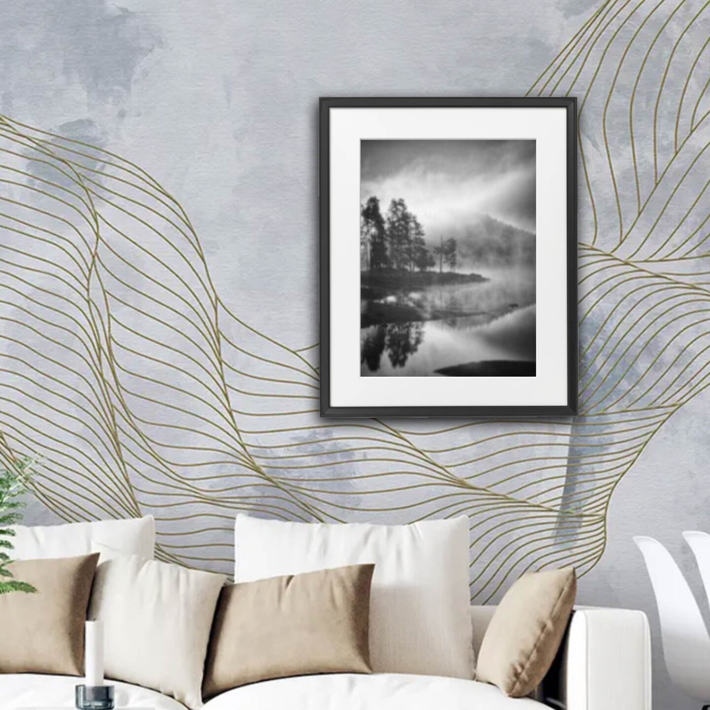 Black Frame with Mount, 16x20" – Horizontal/Vertical, No-Nail Hanging, Safe Front Protection!