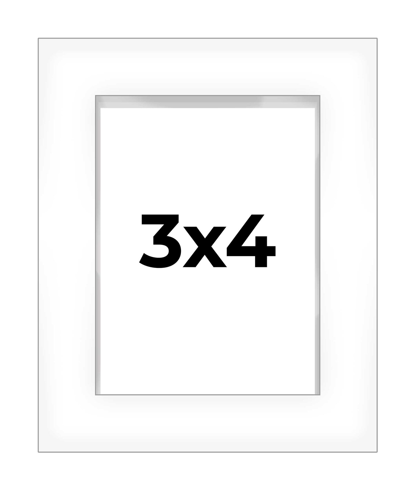 Photo Size Shadow Box 3/4" Depth White Picture Frame - UV Acrylic, Backing, Hanging Hardware