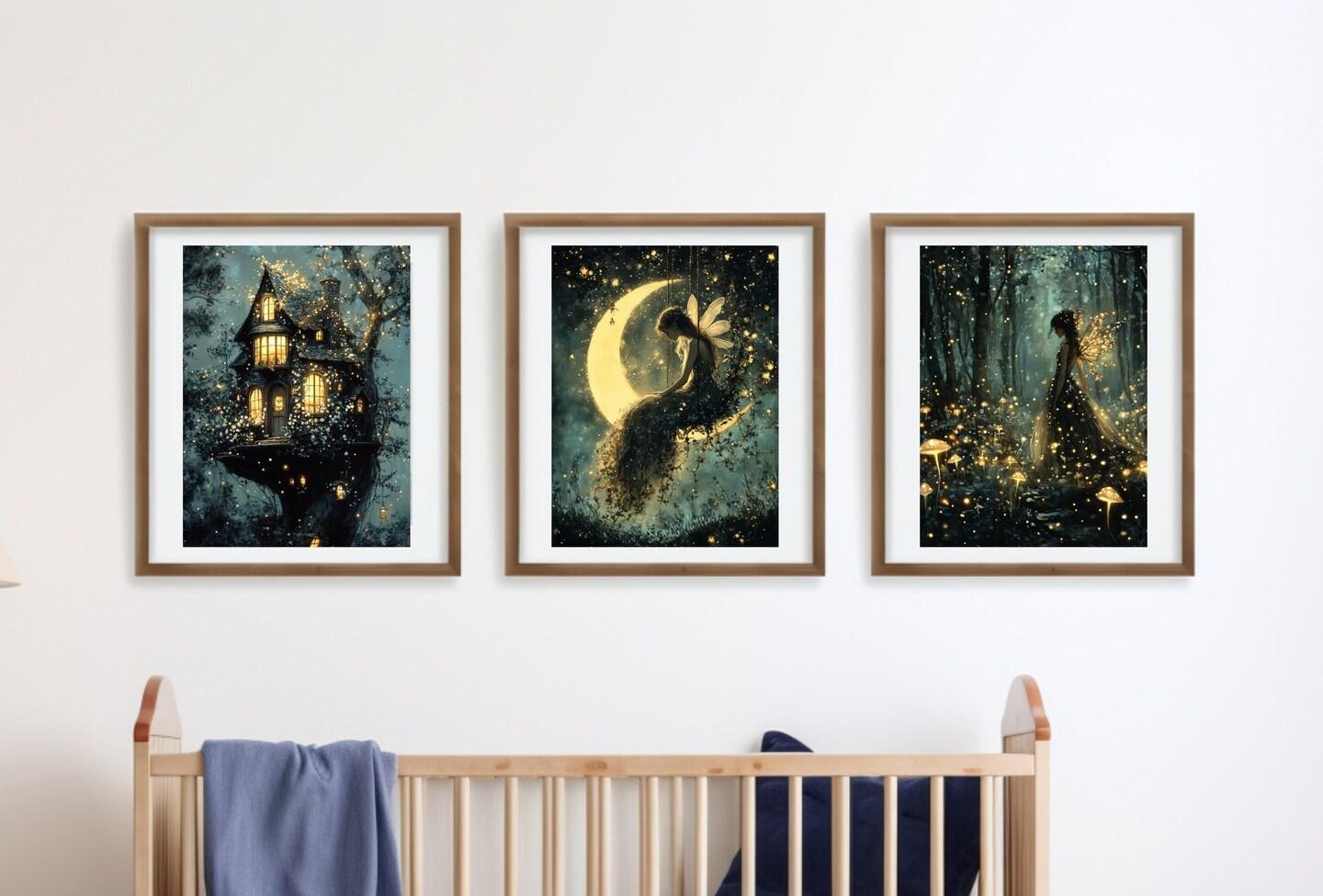 Set of 3 Fairy top Paintings / Artwork