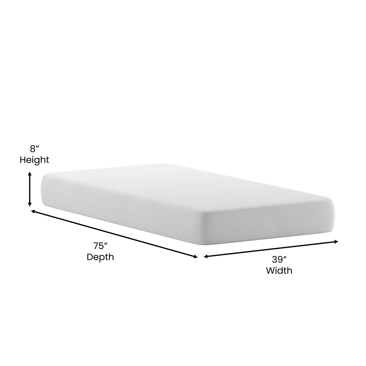Merrick Lane Iris CertiPUR-US Certified Memory Foam Mattress Infused with Charcoal &#x26; Green Tea Cooling Gel