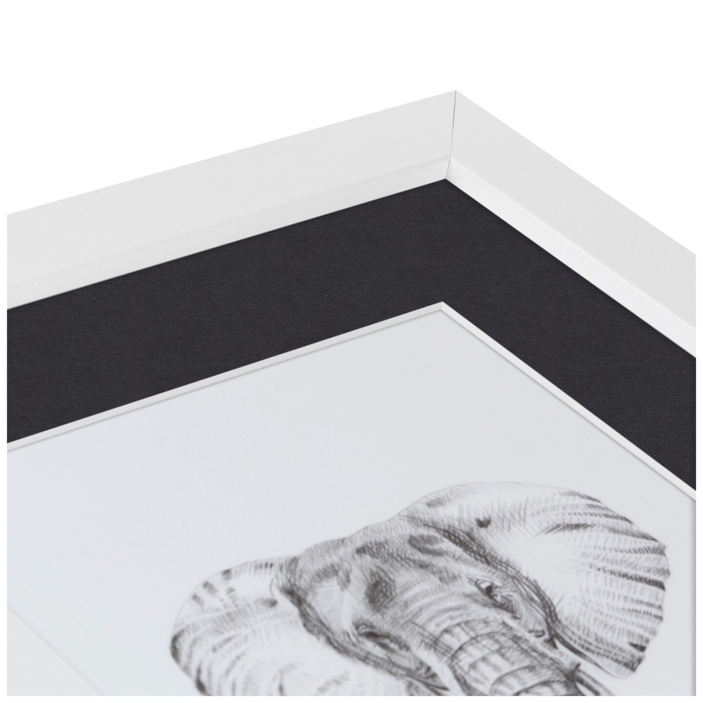 ArtToFrames Collage Photo Picture Frame with 1 - 5x7 and 4 - 3x5 inch Openings, Framed in White with Over 62 Mat Color Options and Regular Glass (CSM-3966-331)