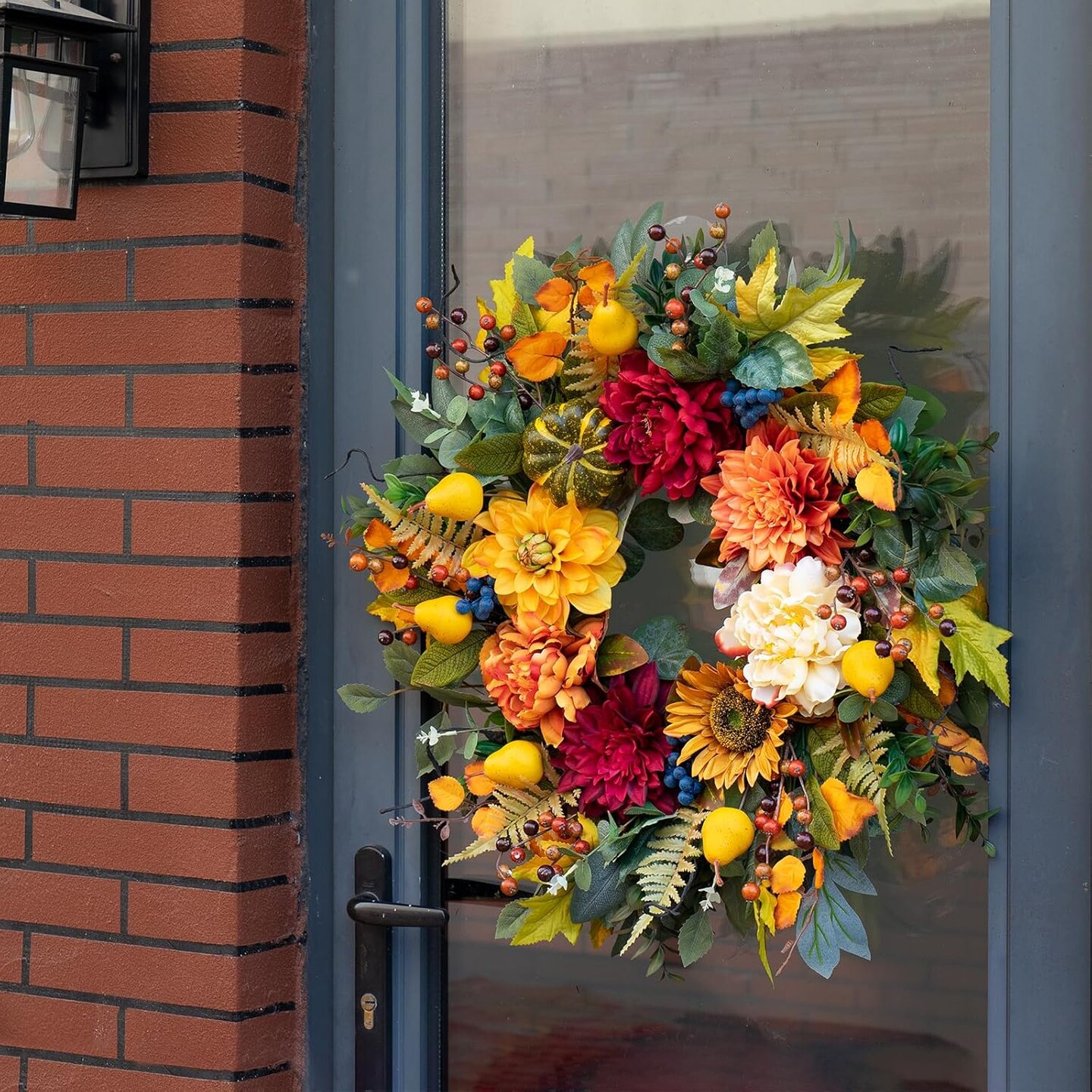 Fall Wreaths for Front Door&#x2013; Autumn Harvest Wreath