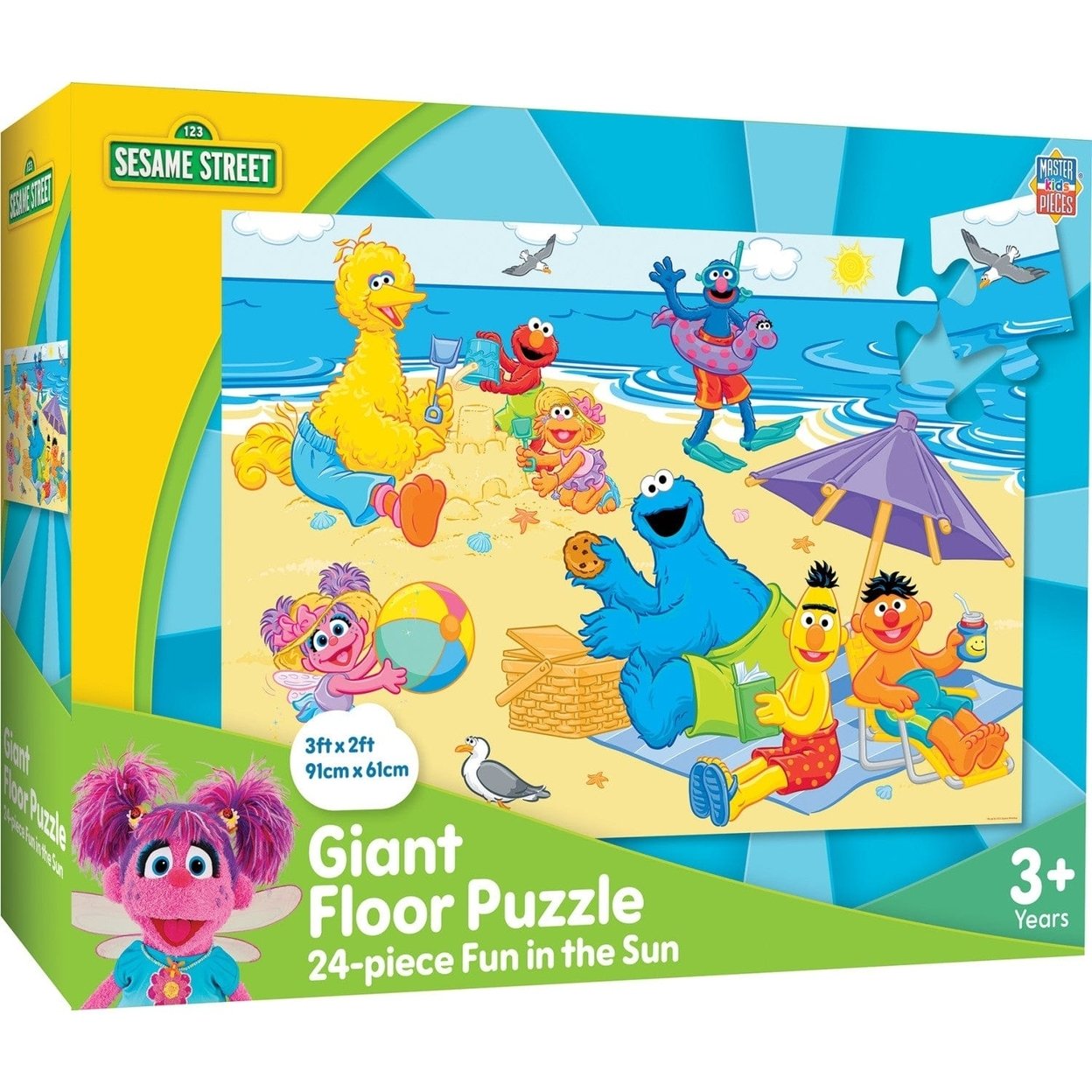 Sesame Street Fun In The Sun 24 Piece Floor Puzzle 36X24 For Kids Ages 3+