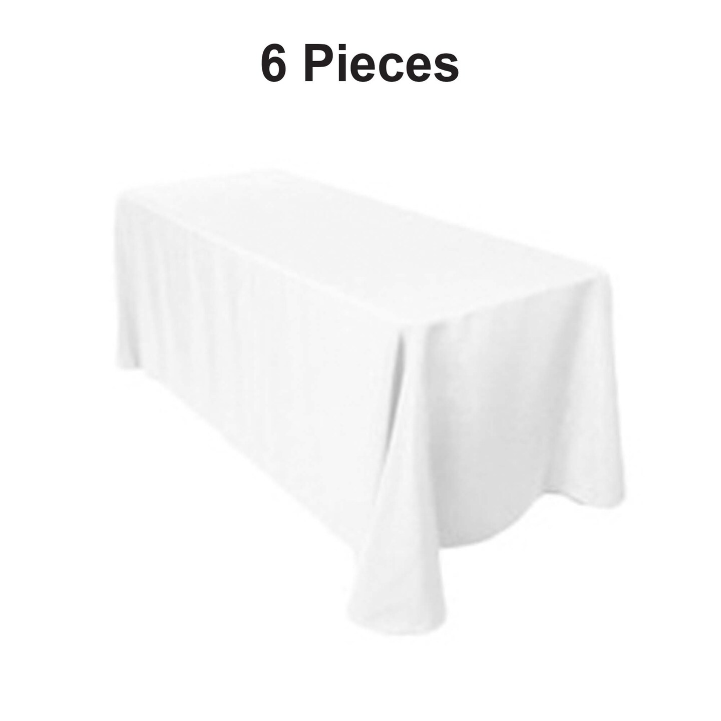 90&#x22; x 156&#x22; Polyester 8ft Tablecloth 8ft Table Drape