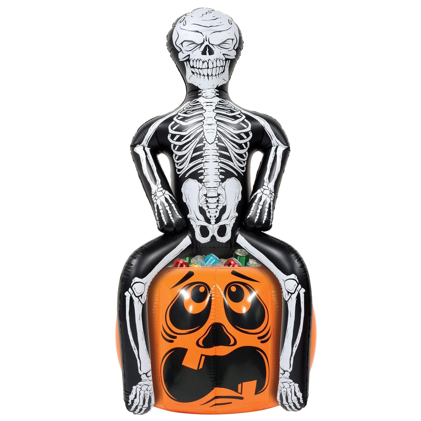 6 Pack Beistle Halloween Inflatable Skeleton Party Pooper Cooler