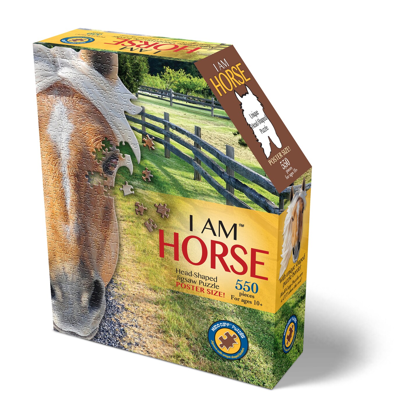 Madd Capp Puzzles - I AM Horse - 550 pieces - Animal Shaped Jigsaw Puzzle
