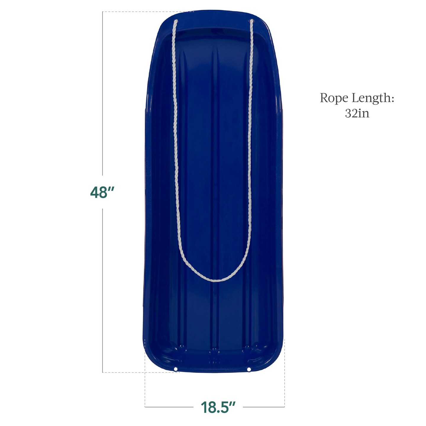 Best Choice Products 48in Kids Outdoor Plastic Sport Toboggan Winter Snow Sled Board Toy w/ Pull Rope