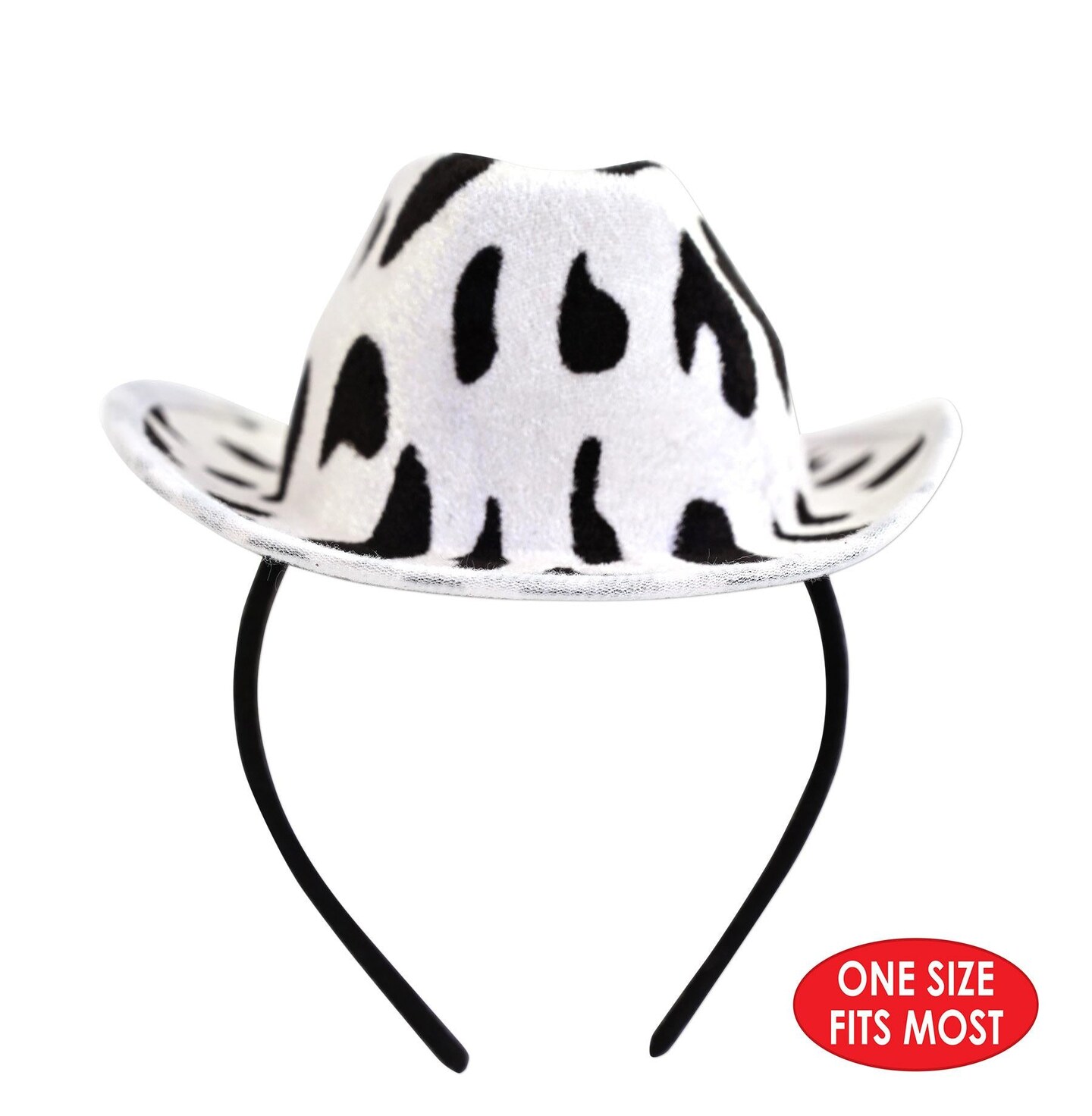 12 Pack Beistle Cow Print Cowboy Hat Headband