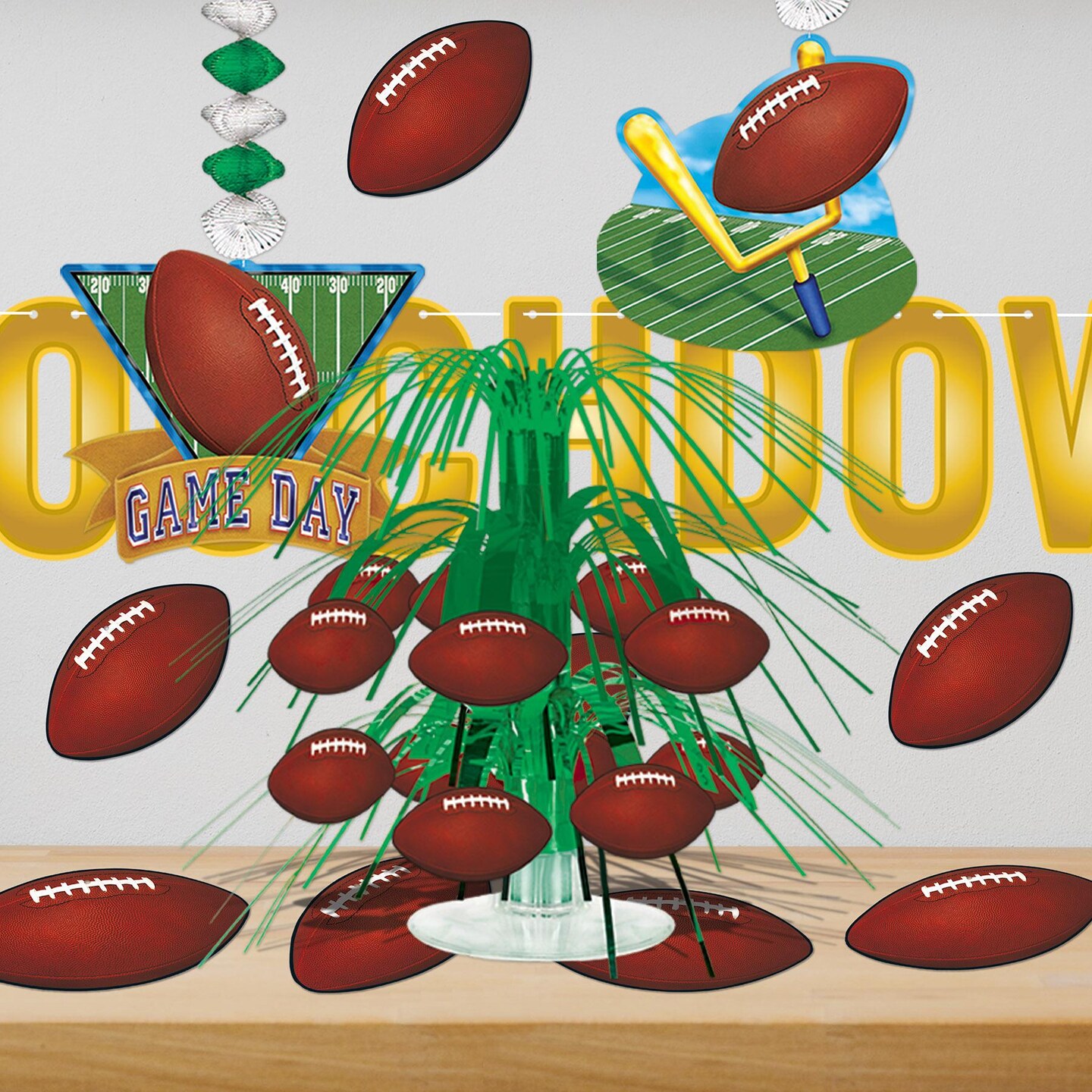 240 Pack Beistle Mini Football Party Cutouts