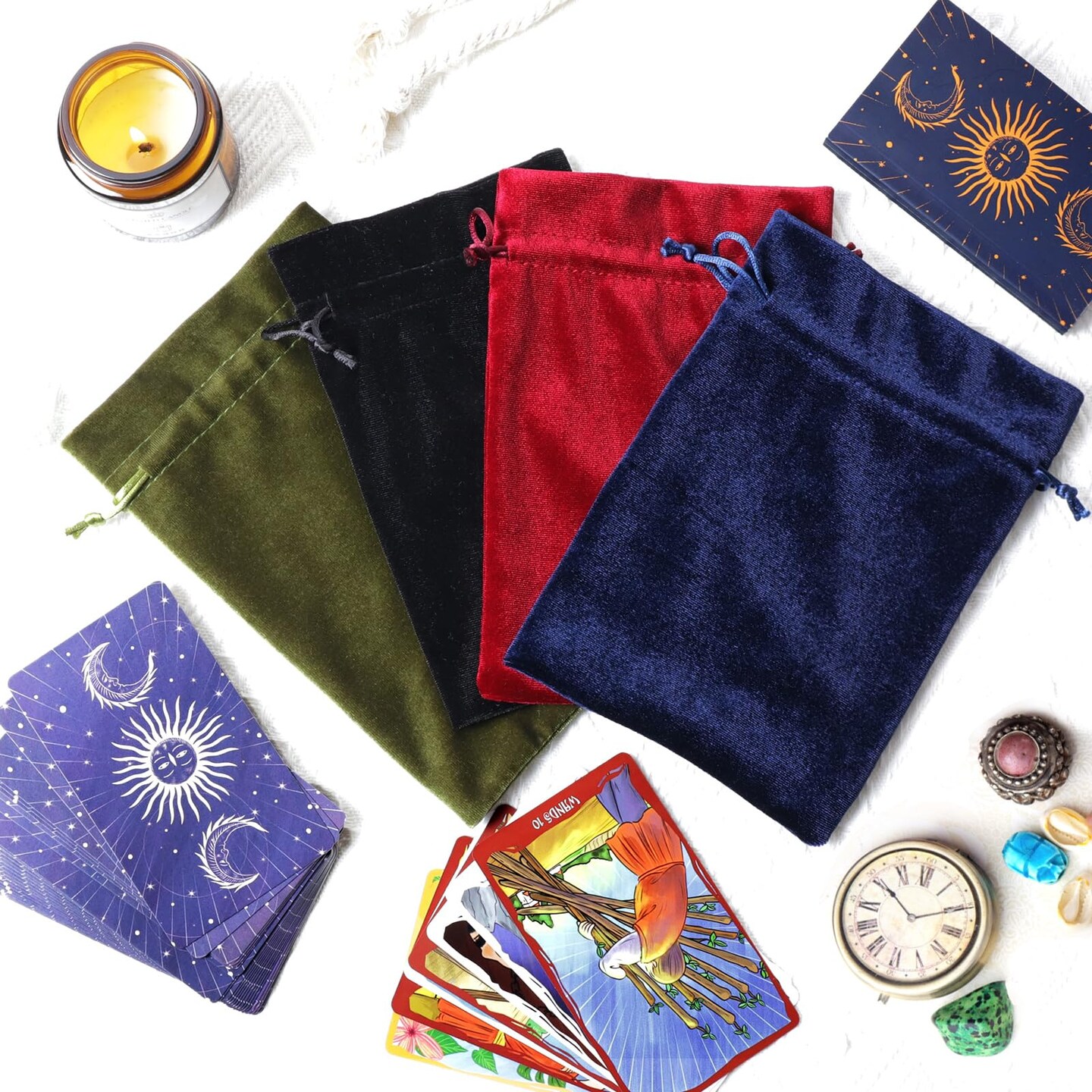 Soft Velvet Gift Bags, 5.5 x7.8inch Dice Storage Bag with Drawstring, Velvet Storage Bag for Tarot Card Holder Bag Jewelry Pouch Enthusiasts Hand Gift Bags