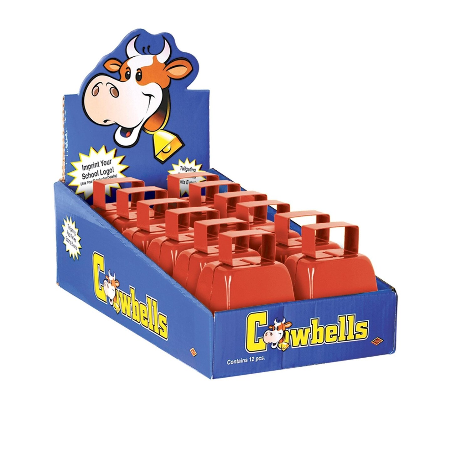 Beistle Bulk Party Cowbells - red - 12 Cowbells
