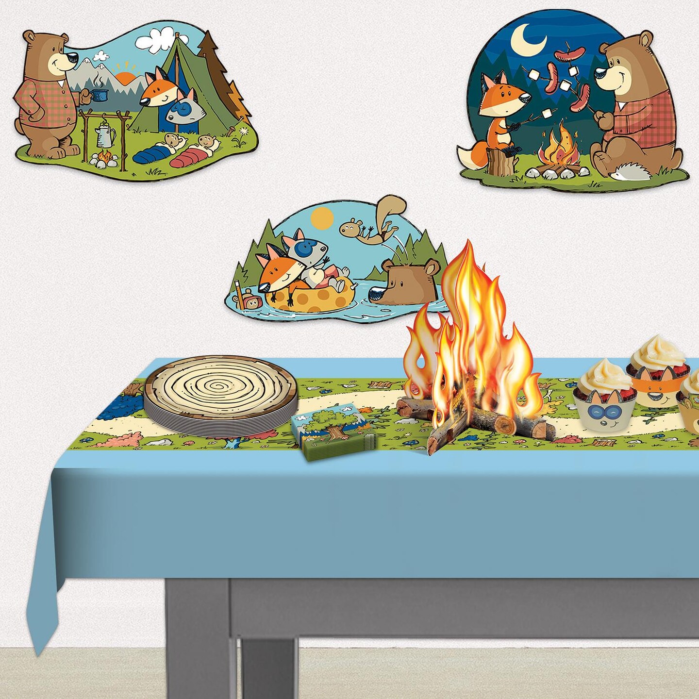 12 Pack Beistle 3-D Campfire Party Centerpiece