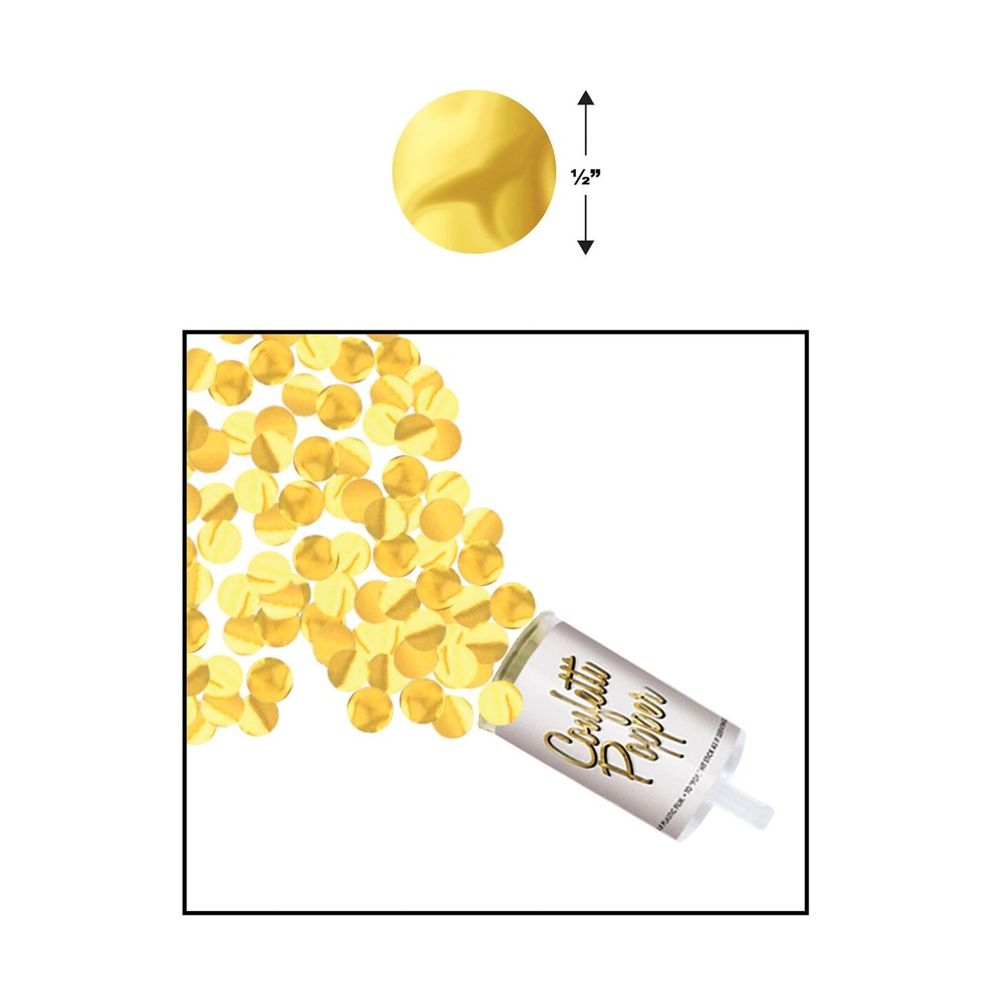48 Pack Beistle Push Up Party Confetti Poppers - gold