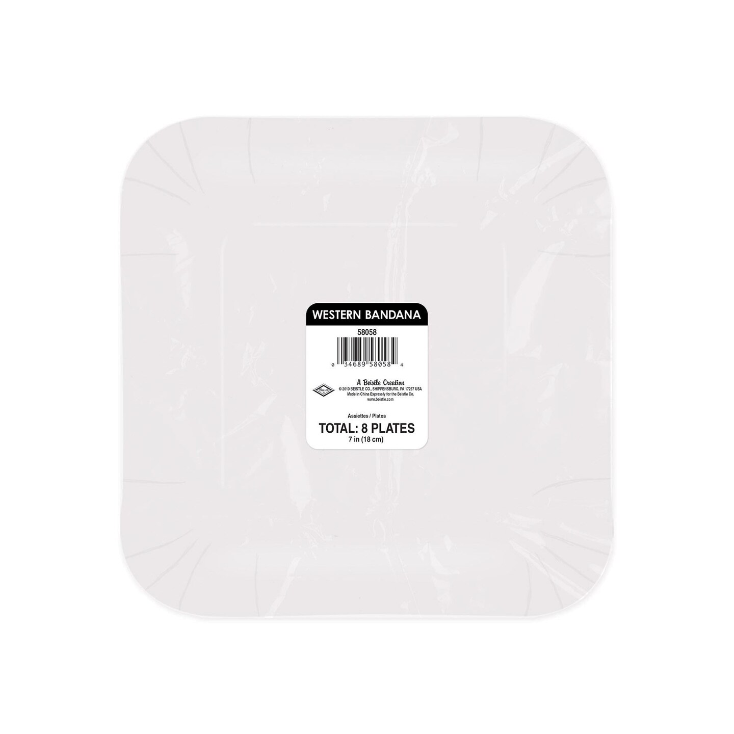 96 Pack Beistle Bandana Party Paper Plates 7 inch