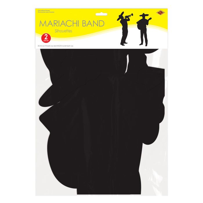 24 Pack Beistle Mariachi Band Silhouette Decorations