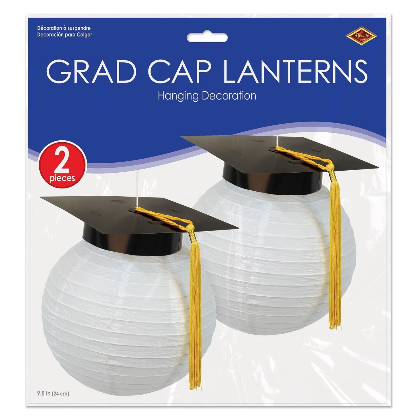 6 Pack Beistle Grad Cap Graduation Party Paper Lanterns