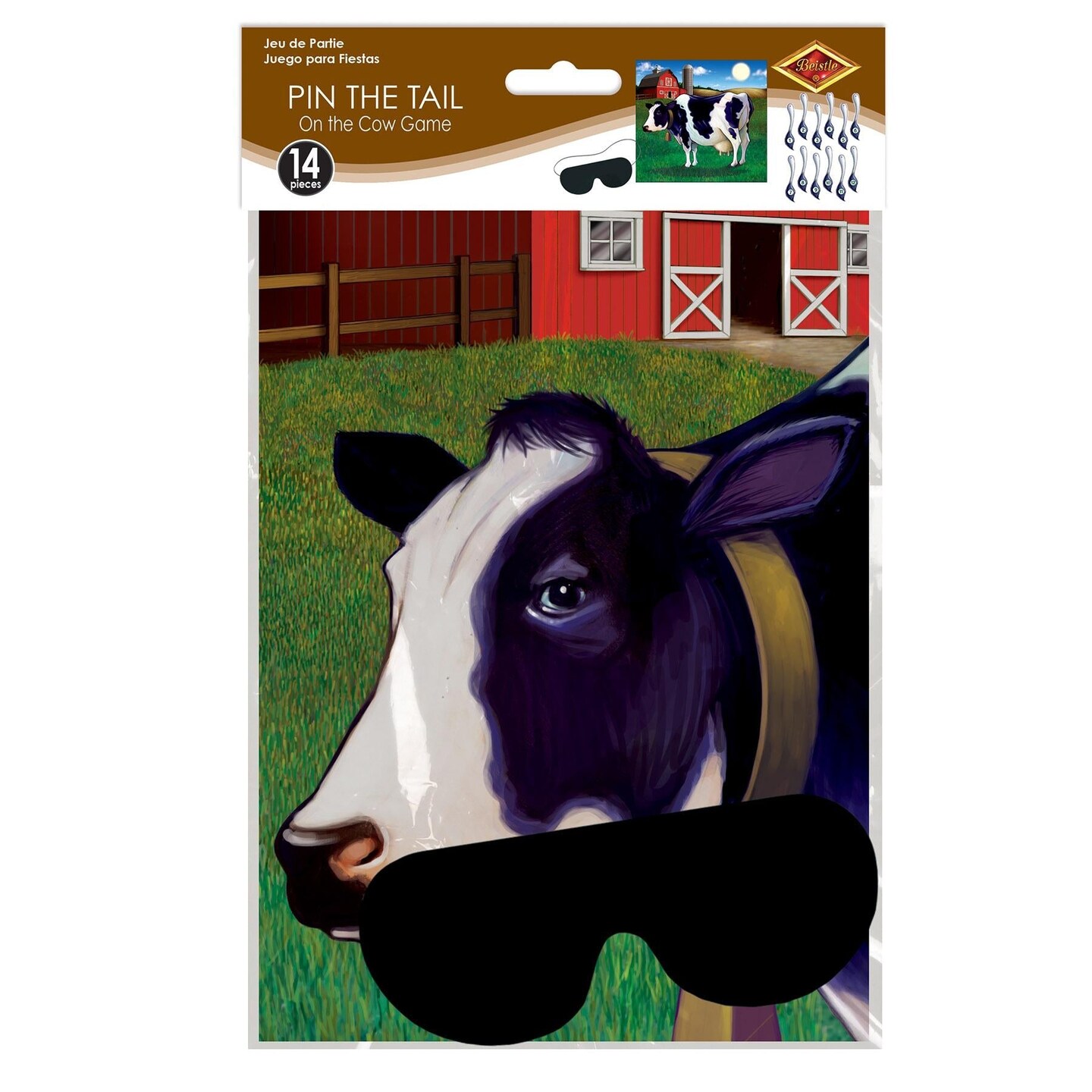 24 Pack Beistle Pin The Tail On The Cow Party Game