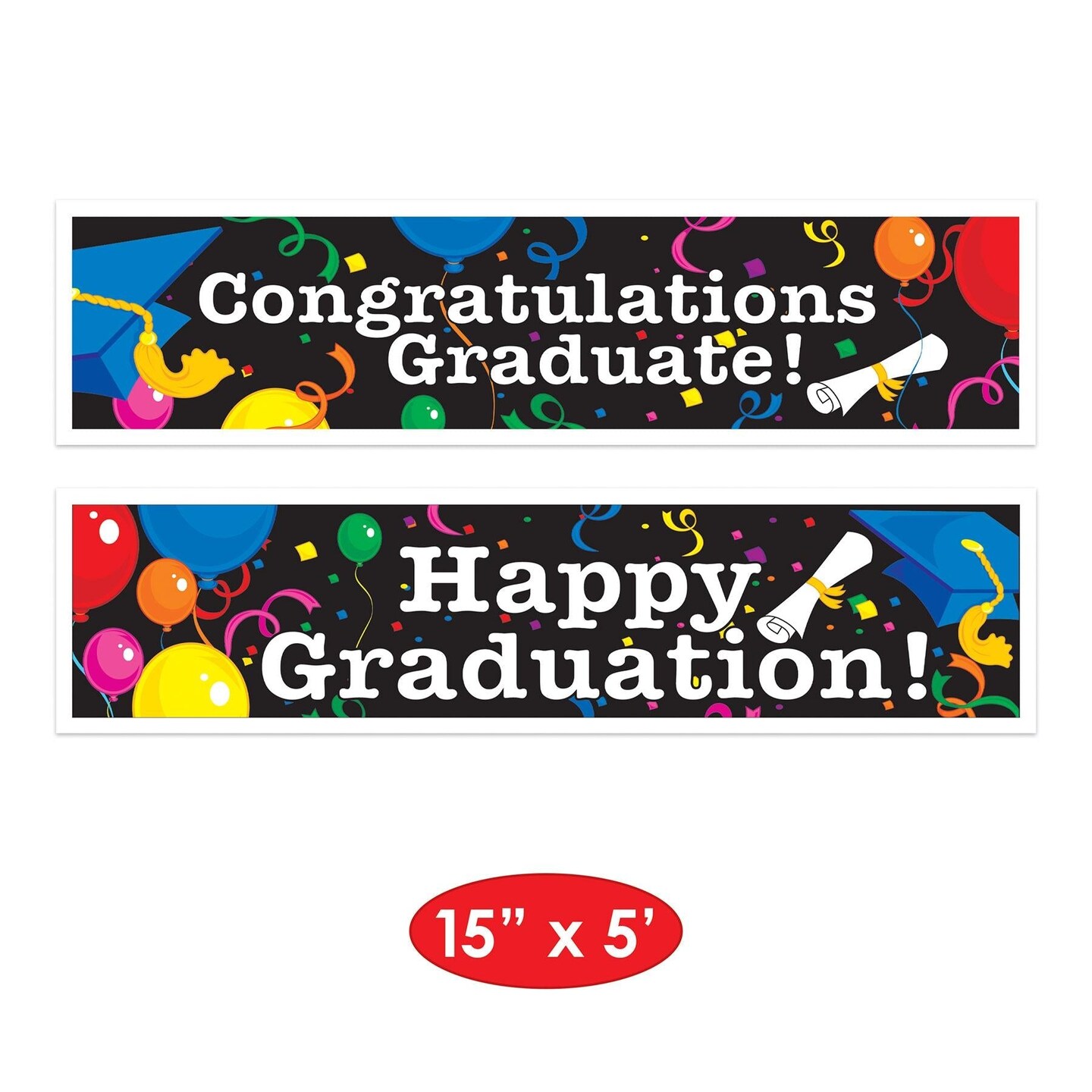 24 Pack Beistle Graduation Party Banners