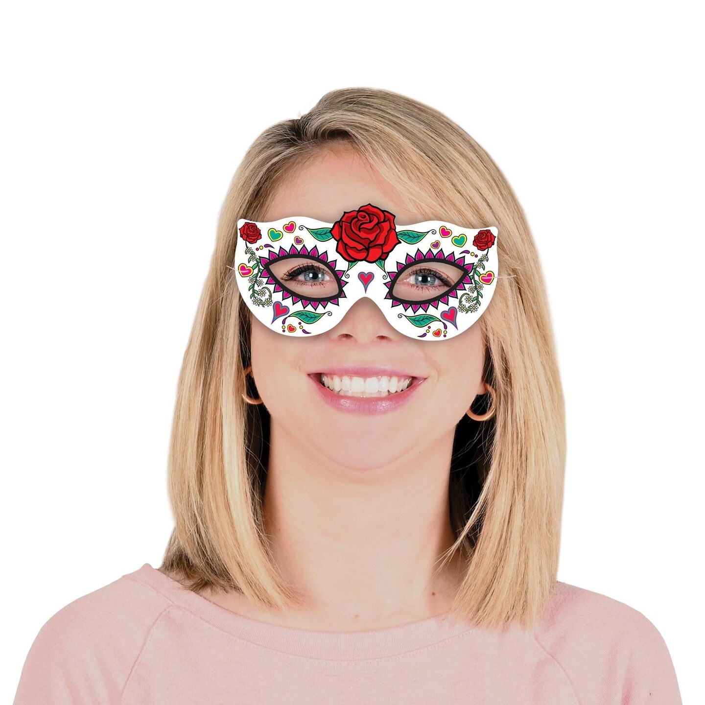 48 Pack Beistle Day Of The Dead Half Masks