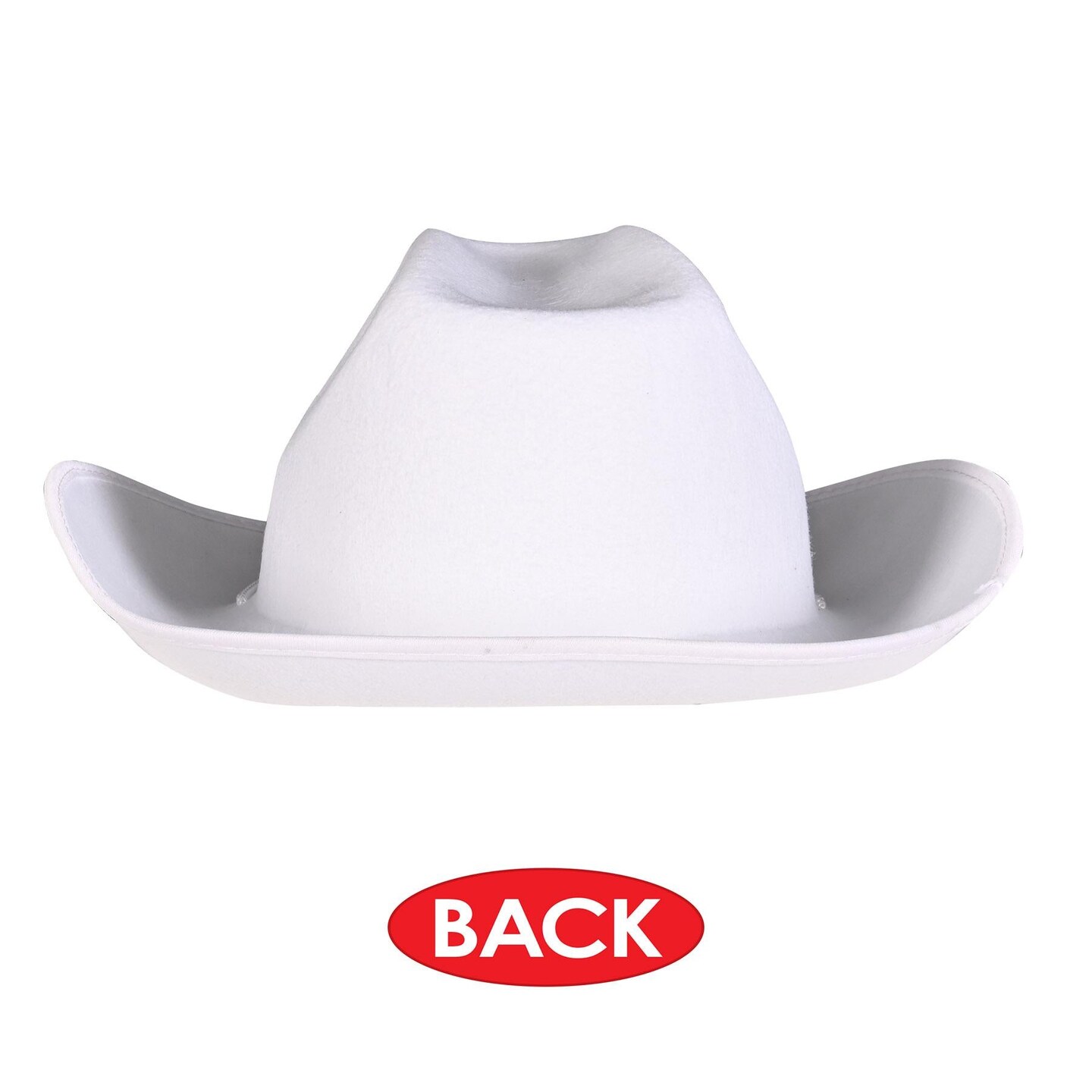 6 Pack Beistle White Felt Cowboy Hat