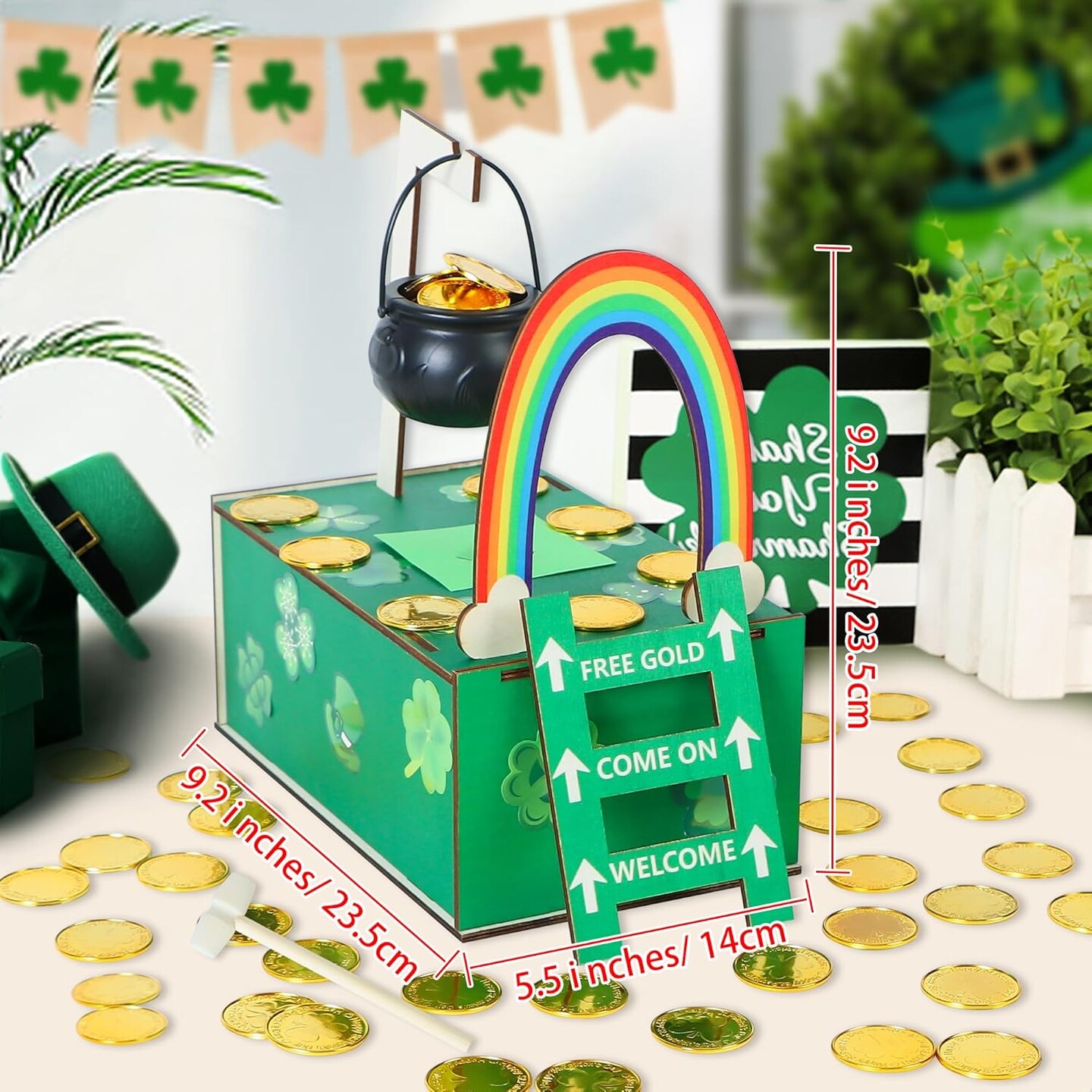 St. Patrick's Day Leprechaun Trap Kit St. Patrick's Day DIY Craft Kit, Make A Trap to Catch A Leprechaun, St. Patrick's Day Wood Craft Gift for Kids