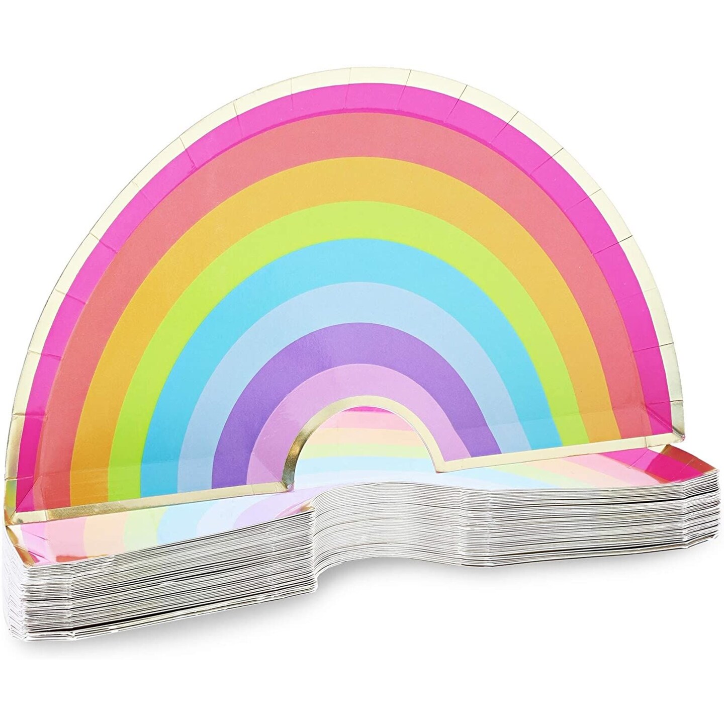 Unicorn Party Supplies, Rainbow Plates (10 x 5.5 In, 48-Pack)