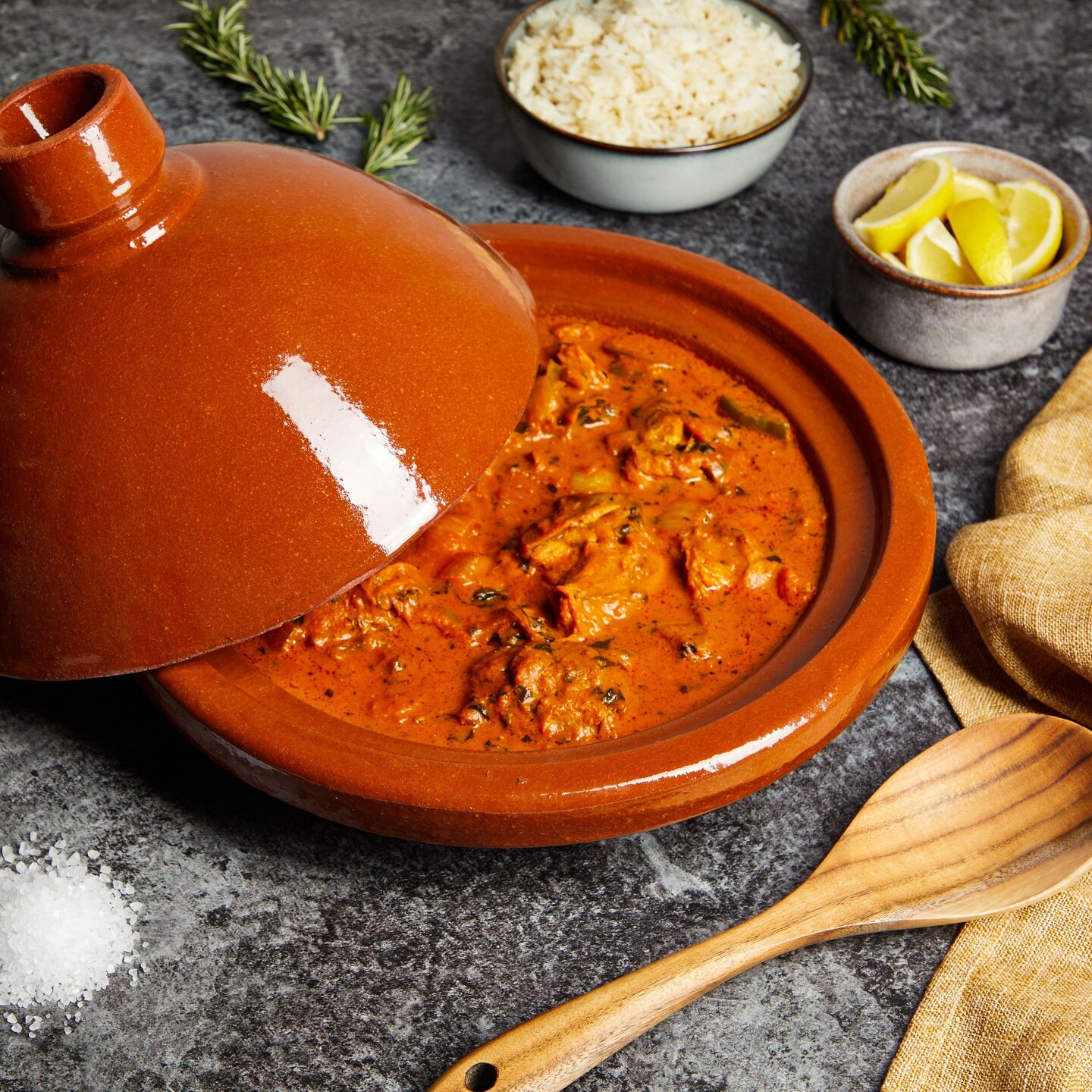 Moroccan Tagine Clay Cooking Pot with Lid for Meat, Stew, Casserole  (12 in)