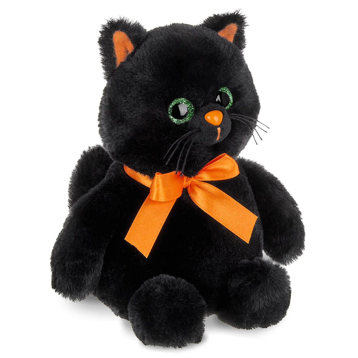 Bearington Ebony The Halloween Cat, 7 Inch Black Cat Plush, Halloween Stuffed Animal