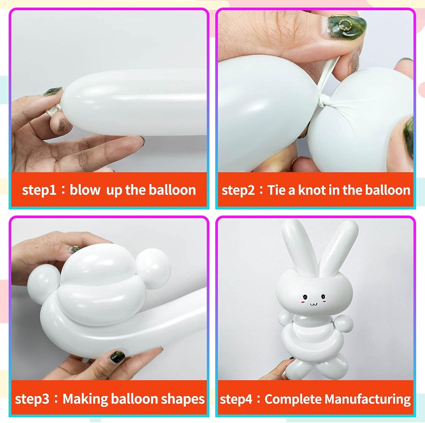 100Pcs clear 260 Balloons Clear Long Skinny Latex Balloons for Animal Balloons, Premium Quality Balloons for Beginners Balloons Making Kid&#x27;s Carnivals Party Decoartion