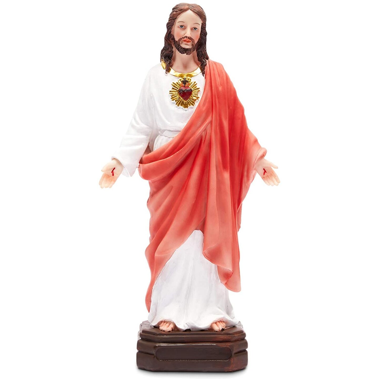 Juvale Religious Statue, Sacred Heart of Jesus Figurine, Christian Decor (12 Inches)