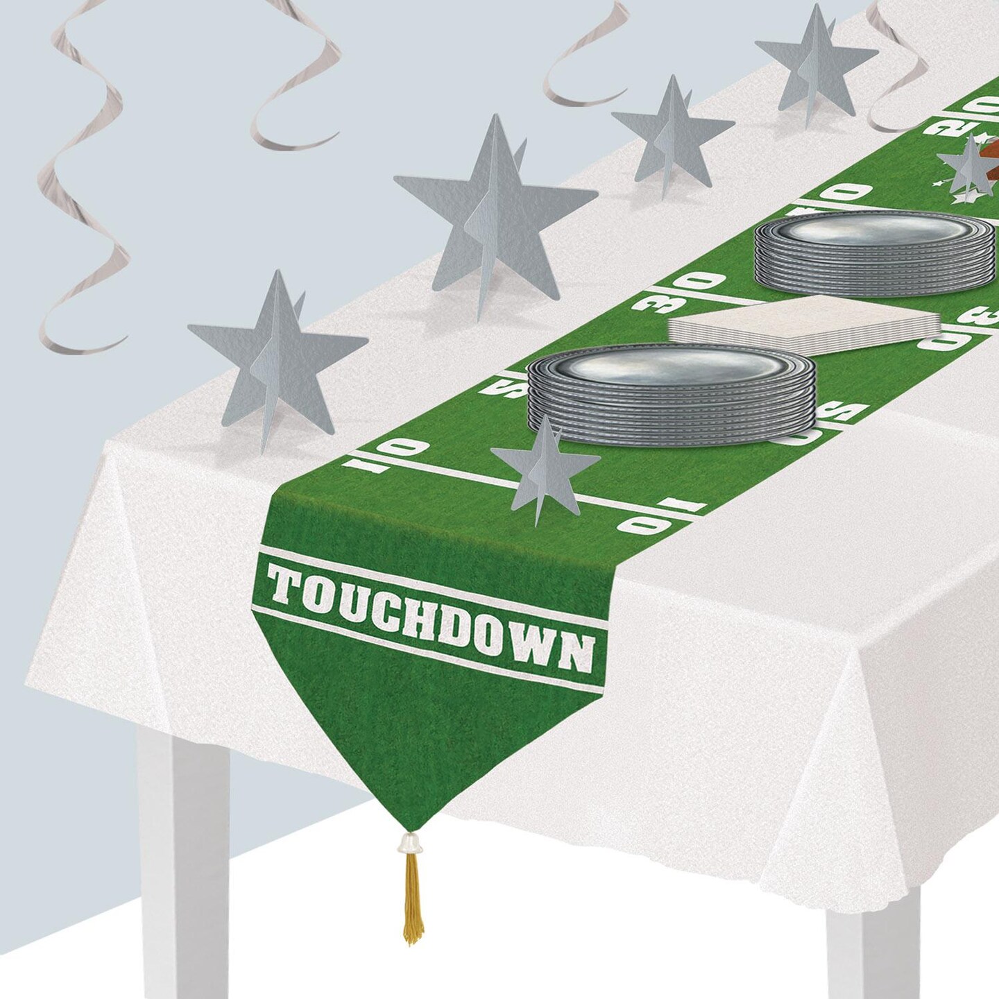 12 Pack Bulk Printed Game Day Football Party Paper Table Runner