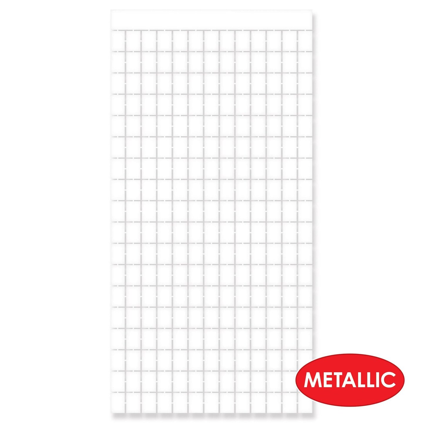 6 Pack Beistle White Metallic Party Square Curtain