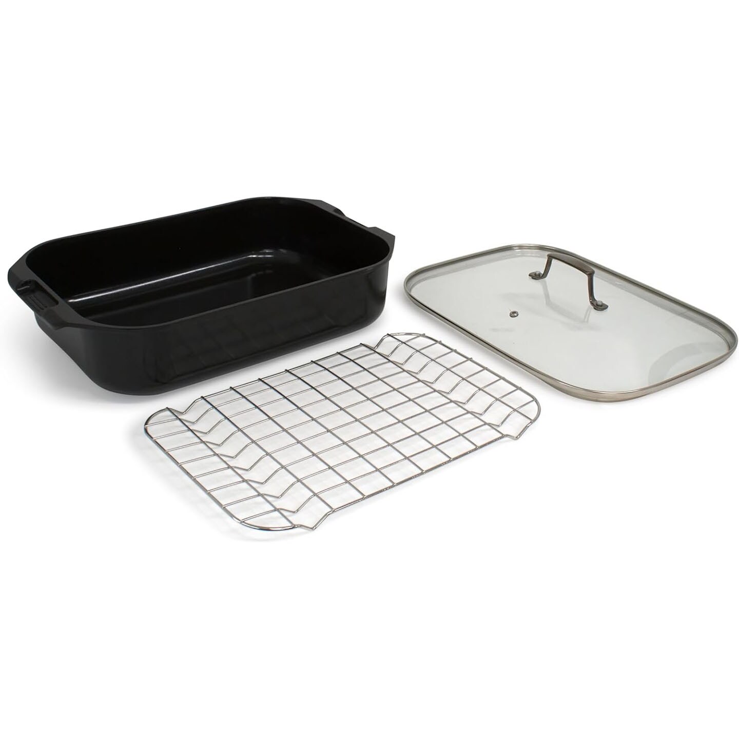 Blu. Cookware Roasting Pan with Lid and Roasting Rack, Non-Toxic